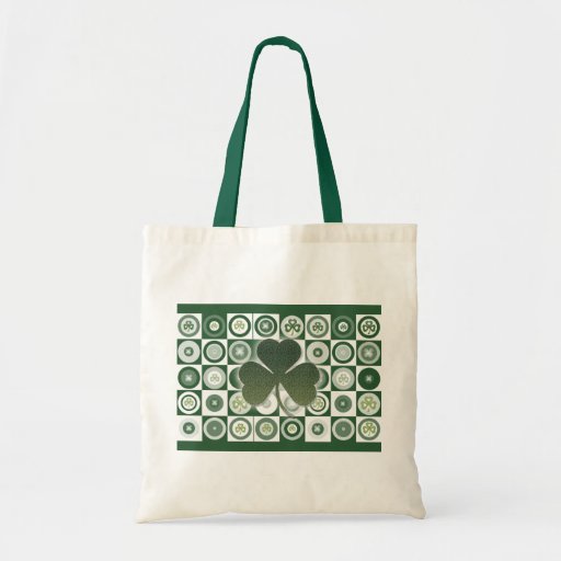 Ireland shamrocks tote bags