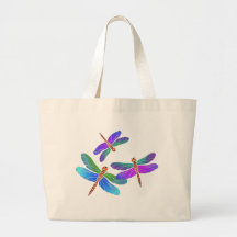Iridescent Dive Bombing Dragonflies Tote Bag