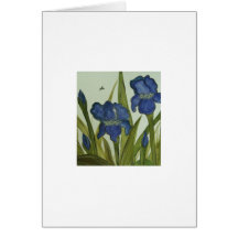 Iris Blank Greeting Card