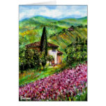IRIS IN TUSCANY COUNTRYSIDE GREETING CARD