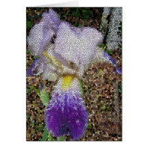 iris stained glass Card
