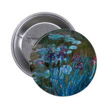 Irises and Water Lilies, Claude Monet Pins