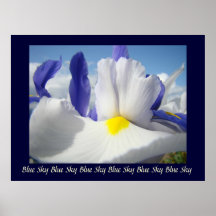Irises Blue Sky art print Healing Touch Nursing