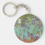 Irises by Vincent van Gogh, Vintage Fine Art Keychain