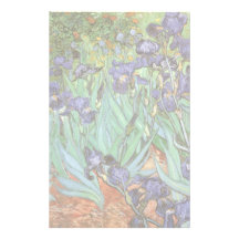 Irises by Vincent van Gogh, Vintage Fine Art Personalized Stationery