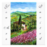 IRISES IN TUSCANY,Green Purple Flower Field Personalized Invite