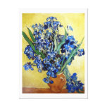 Irises in Yellow background. Vincent van Gogh canvas prints