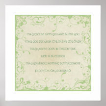 Irish Blessing-May the road rise to meet you Posters