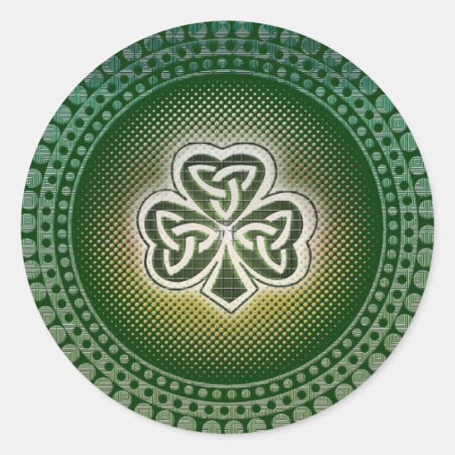Irish celtic shamrocks stickers