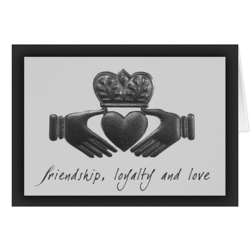 Irish Claddagh, friendship, loyalty and love Card