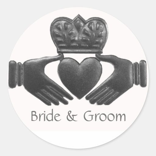 Irish Claddagh Love Symbol Stickers
