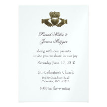 Irish Claddagh Wedding Invitation