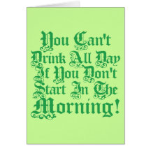 Irish Drinking Humour Card