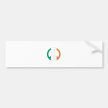Irish Flag Peace Symbol Bumper Stickers