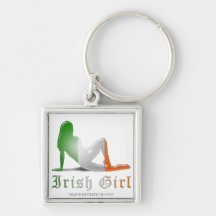 Irish Girl Flag Key Chain