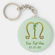 Irish Gold Monogram M Keychain