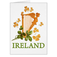 IRISH HARP GREETING CARD