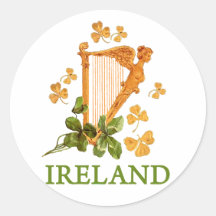 IRISH HARP STICKER