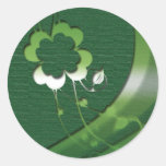 Irish luck shamrocks stickers