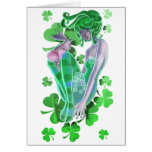 Irish Pinup Lady Greeting Card