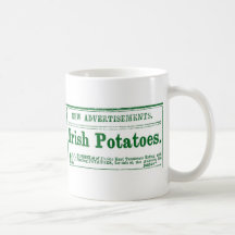 Irish Potato Newspaper Advertisement Civil War era Mugs