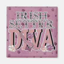 Irish Setter DIVA Refrigerator Magnets