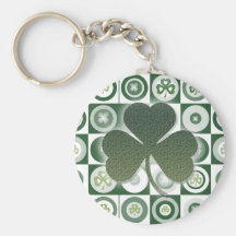 Irish shamrocks keychains & keyrings