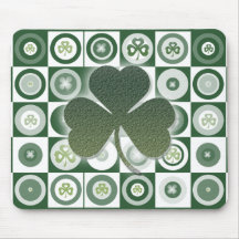 Irish shamrocks mousepads