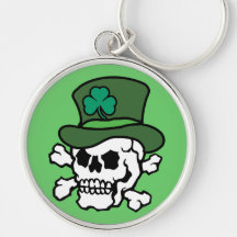Irish Skull Keychain