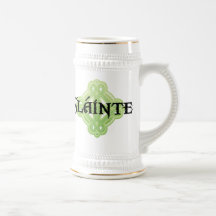 Irish Slainte Beer Stein Coffee Mug