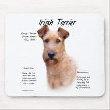 Irish Terrier History Design Mousepad