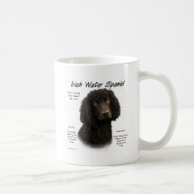 Irish Water Spaniel History Design Mugs