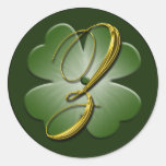 Irish Wedding Monogram Z Envelope Seal Stickers