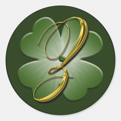 Irish Wedding Monogram Z Envelope Seal Stickers