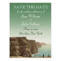 Irish Wedding Theme Cliffs of Moher Save the Date postcards