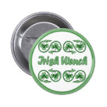 Irish Wench and Shamrocks Pins