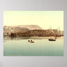 Iron Bridge, Ramsay, Isle of Man, England Posters