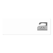 Iron Cartoon. Grey and Black on White. Business Card Templates