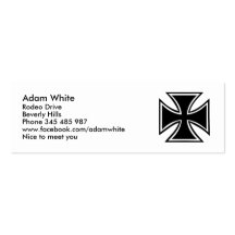 Iron cross business card template