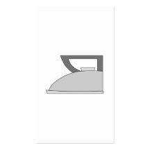 Iron illustration. Grey and Black on White. Business Card