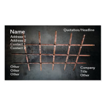 Iron window grille business cards