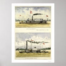 Ironclad Alexandria by D.M.N. Stouffer 1864 Poster