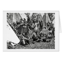 Iroquois Camp Scene in Quebec Cards