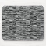 Irregular Lines - White on Black mousepads