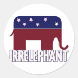 Irrelephant Round Stickers