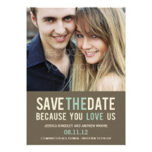 Irresistible Request Photo Save The Date - Grey Personalized Announcements