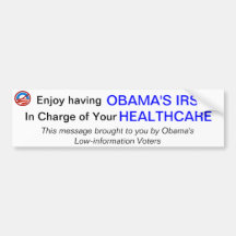 IRS and Healthcare Bumper Stickers