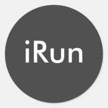 iRun Round Stickers