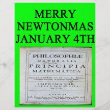 isaac newton christmas joke full colour flyer