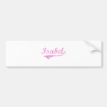 Isabel Classic Style Name Bumper Stickers